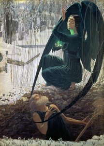 A halál és a temető, 1900 (gouache, akvarell és ceruza)